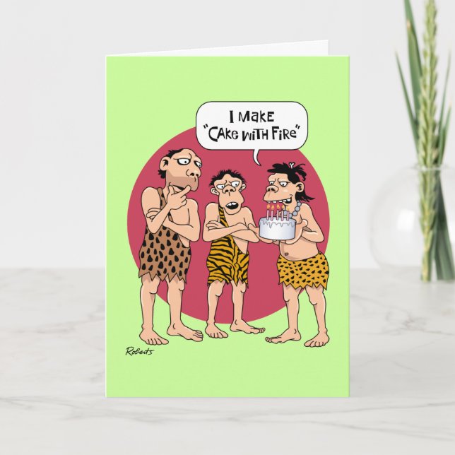Cavewoman Birthday Karte (Vorderseite)