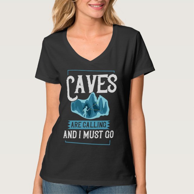 Caving Cave Exploring Caver Spelunking Explorer 3 T-Shirt (Vorderseite)