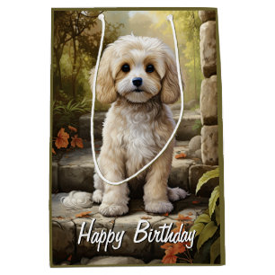 Cavoodle/Cavapoo Personalisiert Mittlere Geschenktüte