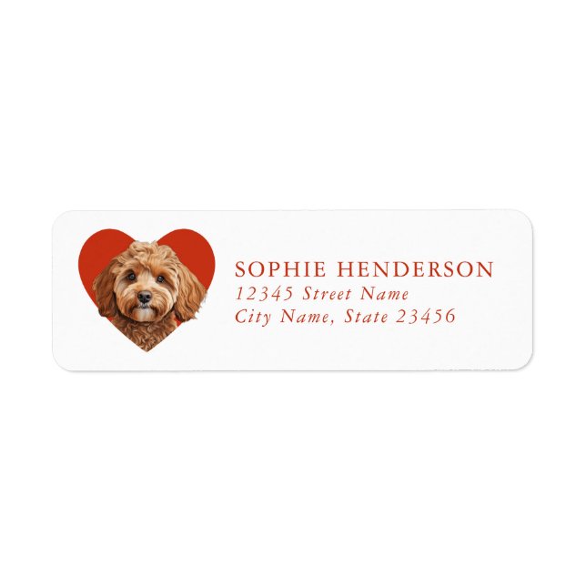 Cavoodle-Rücksendeadressen-Aufkleber (Vorne)