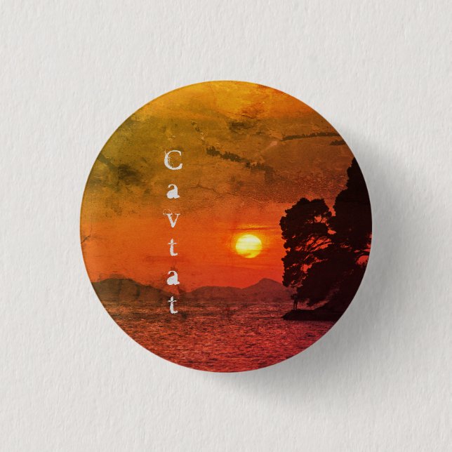 Cavtat, Kroatien Ansicht von Sunset 1974 Filter Button (Vorderseite)