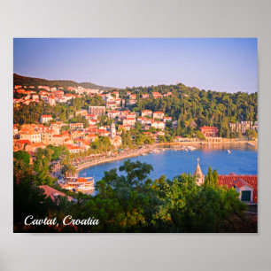 Cavtat, Kroatien Aussicht auf die Stadt aus dem Ma Poster