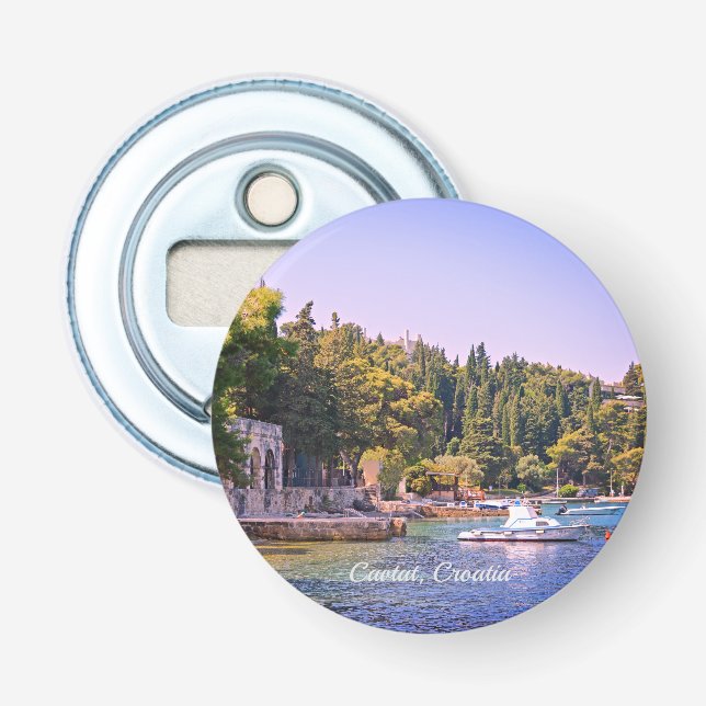 Cavtat, Kroatien Sicht auf den Strand Flaschenöffner (Vorderseite)