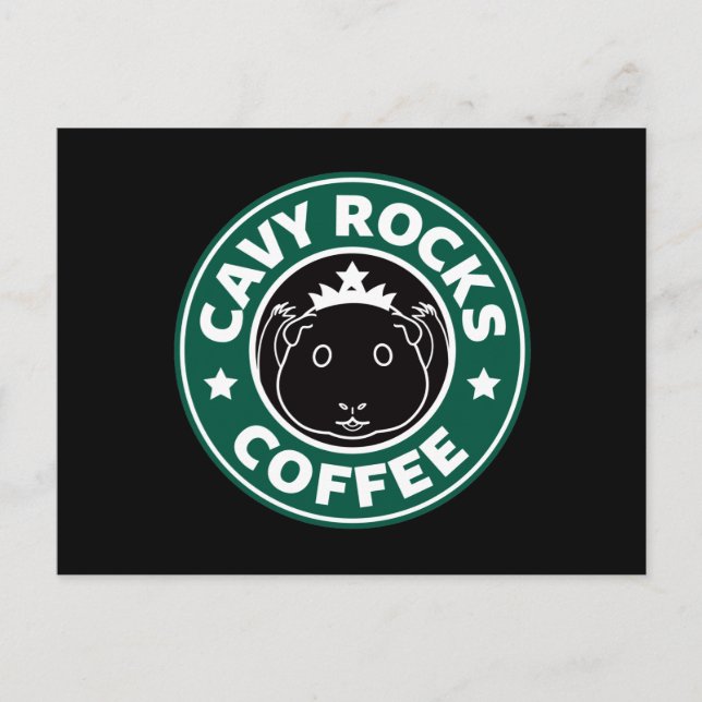 Cavy Rocks Coffee Postkarte (Vorderseite)
