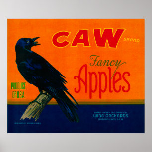 Caw-Apple-Kiste LabelMedford ODER Poster