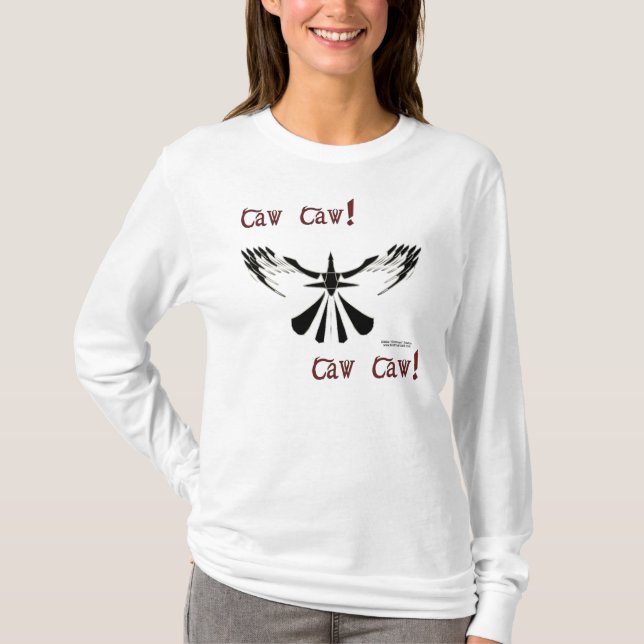 Cawcaw-Damen-langes Hülsen-Shirt T-Shirt (Vorderseite)