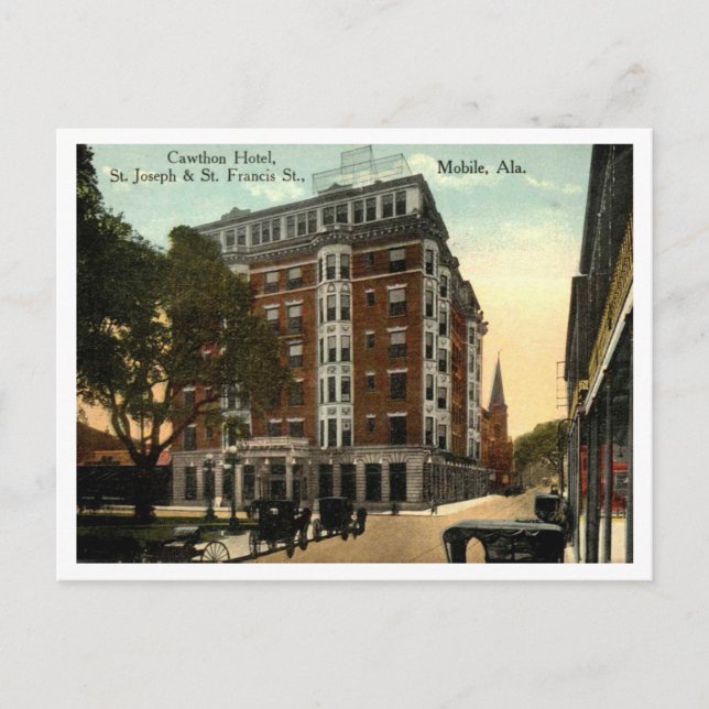 Cawthon Hotel, AL 1910s Vintag Postkarte (Vorderseite)