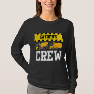 Cayden Construction Crew Custom Dumptruck Dump Tru T-Shirt
