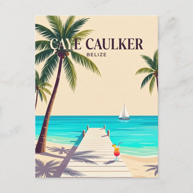 Caye Caulker Belize Postkarte (Vorderseite)