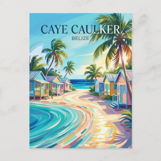 Caye Caulker Belize Postkarte (Vorderseite)
