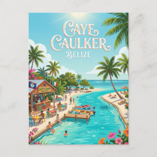 Caye Caulker Dorf Belize Postkarte