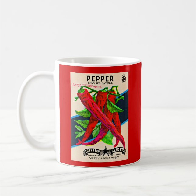 Cayenne-Paprika-Packung aus den 50er Jahren Kaffeetasse (Links)