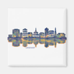 Cayenne Skyline Magnet