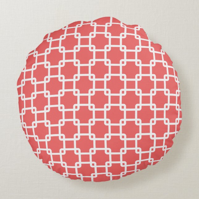 Cayenne Square Link Round Pillows Rundes Kissen (Rückseite)