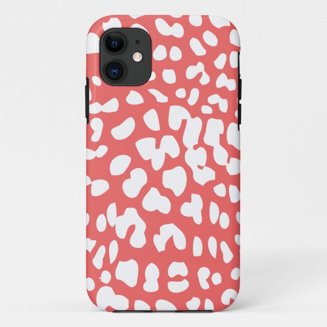 Cayenne und White Leopard Print iPhone 5 Fall Case-Mate iPhone Hülle (Rückseite)