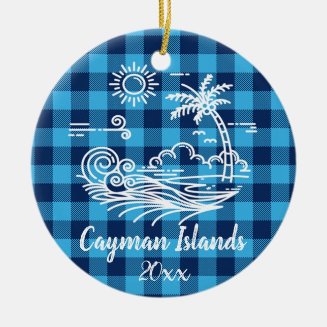 Cayman Islands Buffalo Karo Weihnachten Keramik Ornament (Vorne)