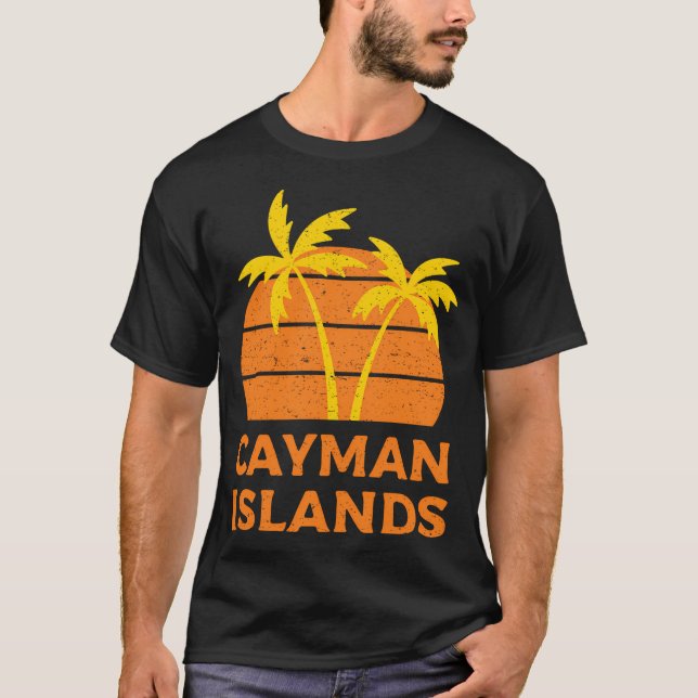 Cayman Islands Retro T-Shirt (Vorderseite)
