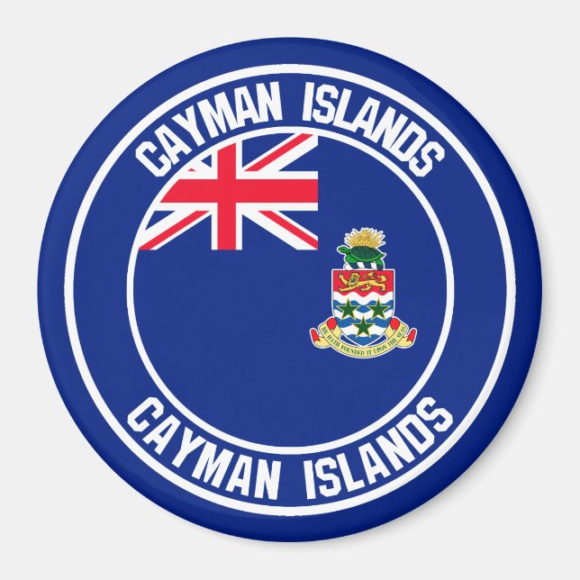 Cayman Islands Round Emblem Magnet (Vorne)