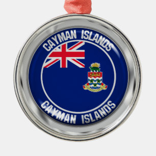 Cayman Islands Round Emblem Ornament Aus Metall