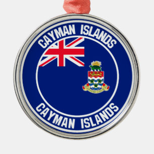 Cayman Islands Round Emblem Ornament Aus Metall