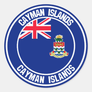 Cayman Islands Round Emblem Runder Aufkleber
