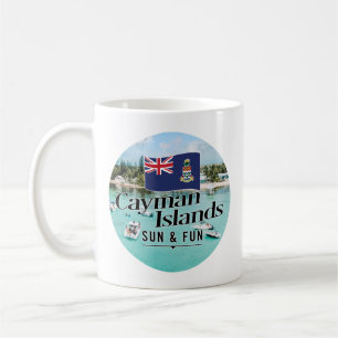 "Cayman Islands Sun & Fun" mit Flagge Kaffeetasse
