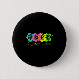 Cayman Islands Tropical Beach T-Shirt_cayman Islan Button
