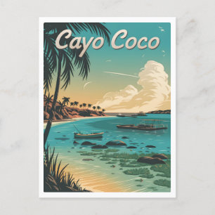 Cayo Coco Cuba Vintag Postkarte