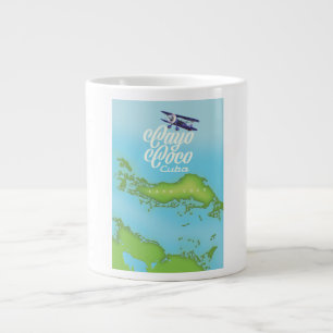 Cayo Coco Kuba Vintage-Stil Karte. Jumbo-Tasse