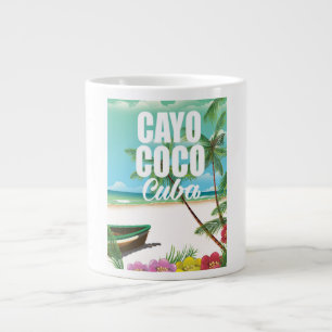 Cayo Coco Kubanisches Strandposter Jumbo-Tasse