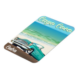 Cayo Coco kubanisches Urlaubsposter Magnet