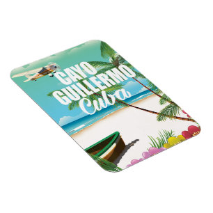 Cayo Guillermo Strand Urlaubsplakat Magnet