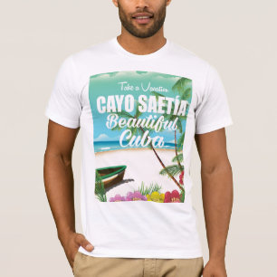 Cayo Saetía Kuba Strandurlaub Poster T-Shirt