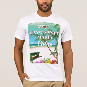 Cayo Santa María kubanisches Strandposter T-Shirt