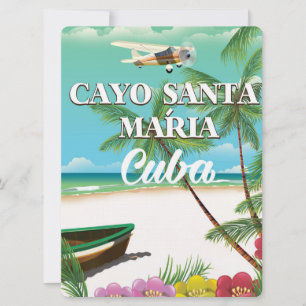 Cayo Santa María kubanisches Strandurlaub-Plakat Einladung
