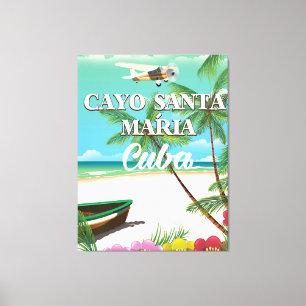 Cayo Santa María kubanisches Strandurlaub-Plakat Leinwanddruck