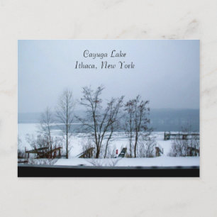 CAYUGA LAKE IN HIVER carte postale