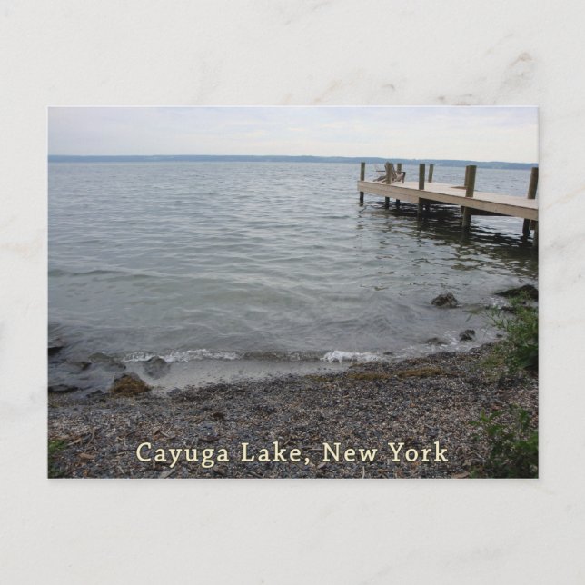Cayuga Lake Rocky Beach Postkarte (Vorderseite)
