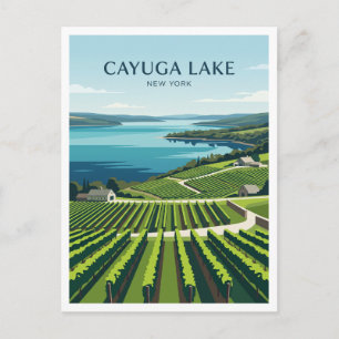 Cayuga Lake Wine Trail Aurora New York Postkarte