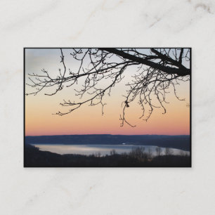 Cayuga See an Sonnenuntergang ATC Visitenkarte