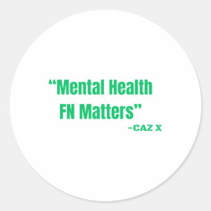 Caz X - Grüne Aufkleber für psychische Gesundheit