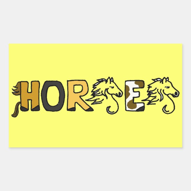 CB- Stickers Lettres Cartoon Cheval Fun (Devant)