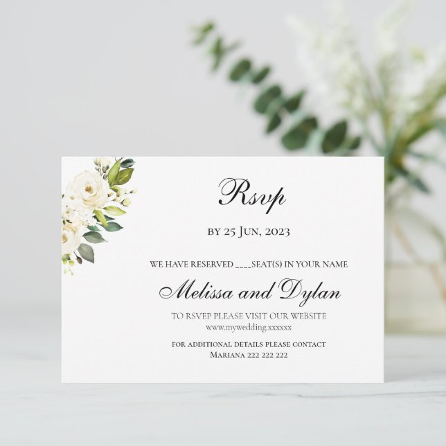 CB Tarjeta Boda UAWG RSVP Karte (Stehend Vorderseite)