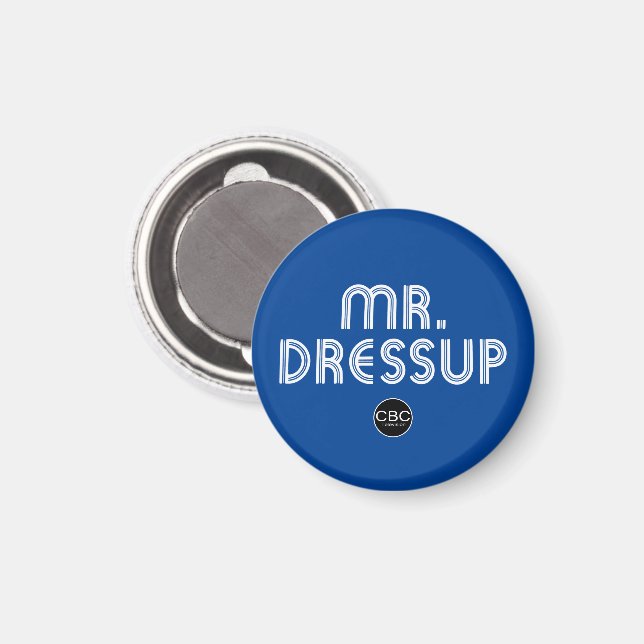 CBC Herr Dressup Title Graphic Magnet (Vorderseite/Rückseite)