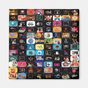 CBC-Logos und Grafik-Square-Magnet Magnet