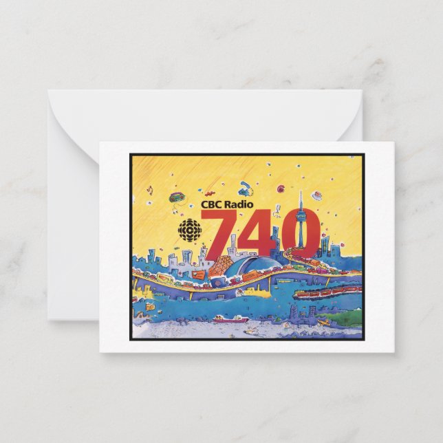 CBC Radio 740 - 1980 Promo-Grafik Mitteilungskarte (Vorderseite)