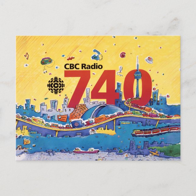 CBC Radio 740 - 1980 Promo-Grafik Postkarte (Vorderseite)