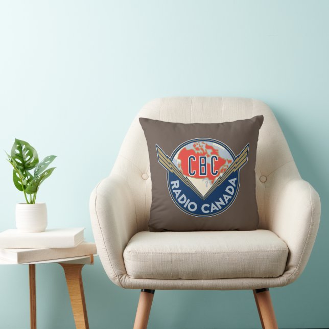 CBC Retro 1940er Logowurfkissen Kissen (Stuhl )