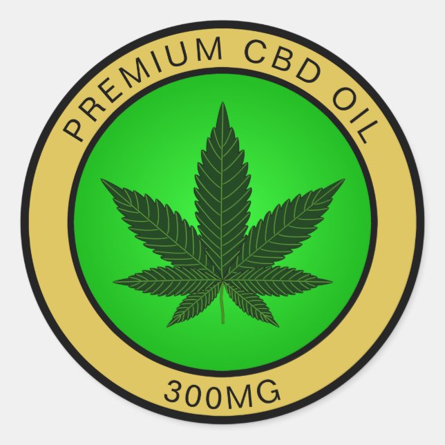 CBD-Öletiketten Runder Aufkleber (Vorderseite)