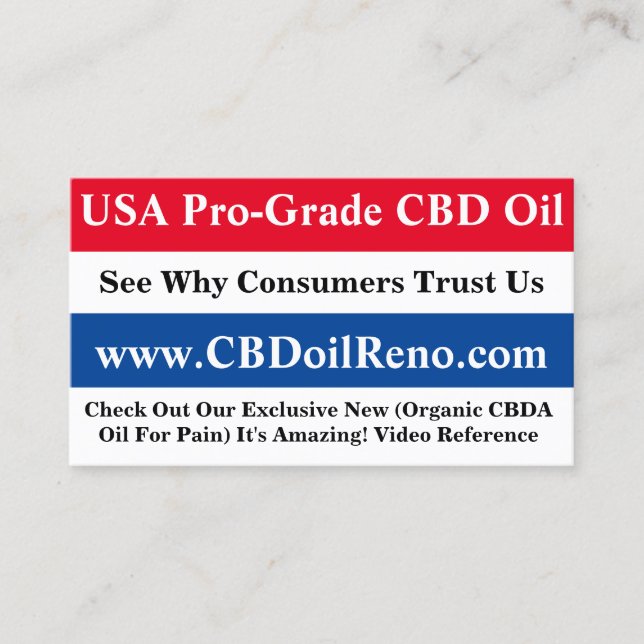 CBD Reno Visitenkarte (Vorderseite)